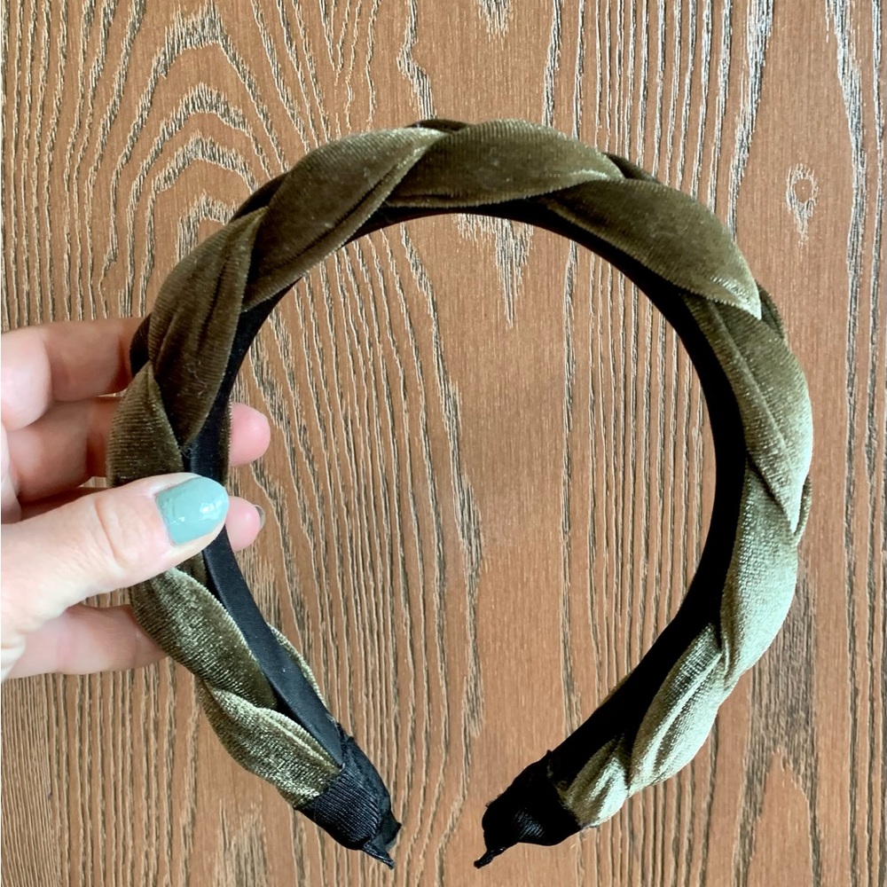 Olive braided headband